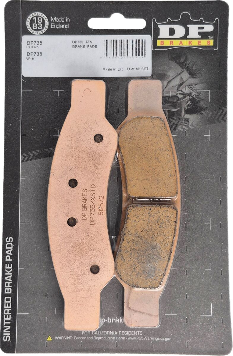 ATV/UTV Sintered Metal Brake Pads For Can AM (BRP) MAVERICK R 999 EFI 4X4 2024-2025 - 163.5 MM