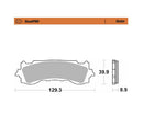RoadPRO Sinder Brake Pad Front For Honda GL 1800 ABS 2018-2024 - 129.3 MM