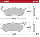 RoadPro Sinter Sport For Aprilia ETV 1000 2001-2005 - 40.1 MM