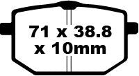 FA Series Organic Brake Pads | Vendor No FA118