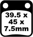 SFA Series Organic Scooter Brake Pads | Vendor No SFA054