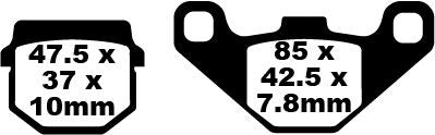 SFA Series Organic Scooter Brake Pads | Vendor No SFA083/2