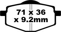 SFA Series Organic Scooter Brake Pads | Vendor No SFA101