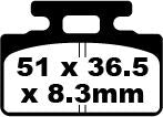 SFA Series Organic Scooter Brake Pads | Vendor No SFA151
