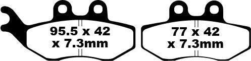 SFA Series Organic Scooter Brake Pads | Vendor No SFA194