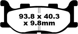SFA Series Organic Scooter Brake Pads | Vendor No SFA199