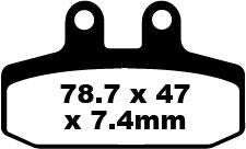SFA Series Organic Scooter Brake Pads | Vendor No SFA256