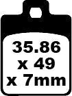 SFA Series Organic Scooter Brake Pads | Vendor No SFA260
