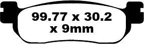 SFA Series Organic Scooter Brake Pads | Vendor No SFA275