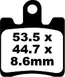 SFA Series Organic Scooter Brake Pads | Vendor No SFA283/4