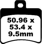 SFA Series Organic Scooter Brake Pads | Vendor No SFA298