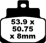 SFA Series Organic Scooter Brake Pads | Vendor No SFA301