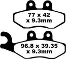 SFA Series Organic Scooter Brake Pads | Vendor No SFA353