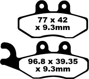 SFA Series Organic Scooter Brake Pads | Vendor No SFA353