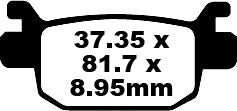 SFA Series Organic Scooter Brake Pads | Vendor No SFA415