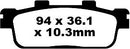 SFA Series Organic Scooter Brake Pads | Vendor No SFA427