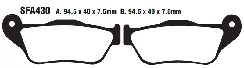 SFA Series Organic Scooter Brake Pads | Vendor No SFA430
