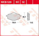 All Round Sintered Metal Brake Pads For Beta EURO 350 2003-2006 - 36.1 MM