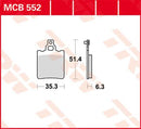 All Round Sintered Metal Brake Pads For Aprilia CLIMBER 280 R 1989-1995 - 35.3 MM