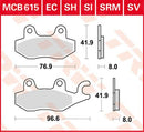 All Round Sintered Metal Brake Pads For Benelli CAFFENERO 250 2008-2014 - 41.9 MM