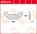 All Round Sintered Metal Brake Pads For Polaris OUTLAW 450 MXR 2009-2010 - 96.9 MM