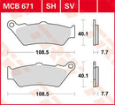 All Round Sintered Metal Brake Pads For Aprilia ETV 1000 2001-2003 - 108.5 MM