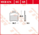 All Round Sintered Metal Brake Pads For Aprilia AMICO 50 1993 - 49.5 MM