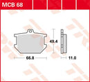All Round Sintered Metal Brake Pads For Yamaha SR 500 1978-1987 - 49.4 MM