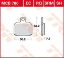 All Round Sintered Metal Brake Pads For Aprilia ETV 1000 2001-2003 - 53.2 MM