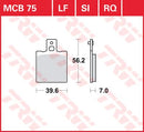 All Round Sintered Metal Brake Pads For Aprilia AF1 125 1988-1992 - 39.6 MM
