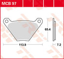 All Round Sintered Metal Brake Pads For Harley Davidson FL 1200 1975-1977 - 113.9 MM