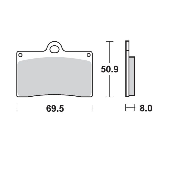 Ceramic Brake Pads For Aprilia RS 125 ABS - 69.5 MM