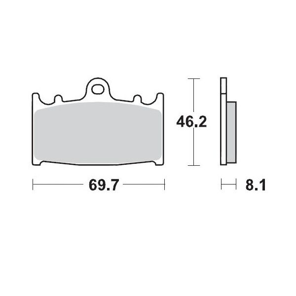 Ceramic Brake Pads For Kawasaki GPZ 500 S - 69.7 MM