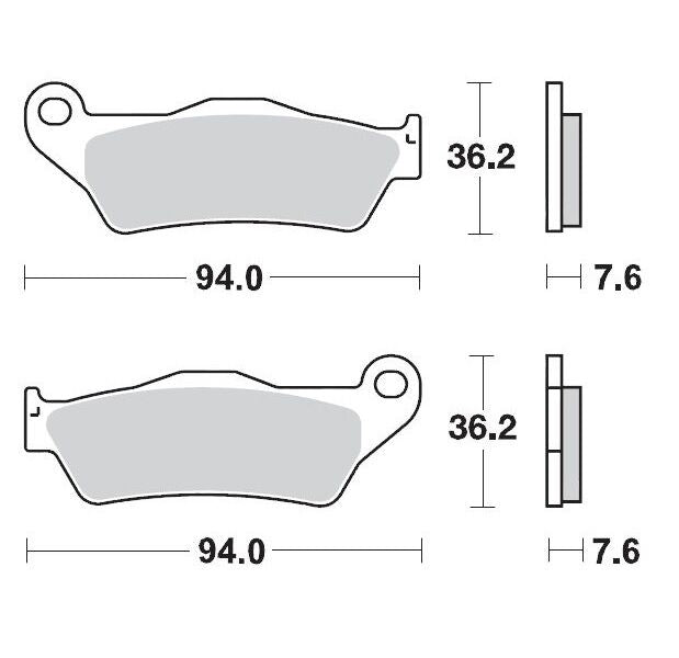 Ceramic Brake Pads For Aprilia MX 125 - 94.0 MM