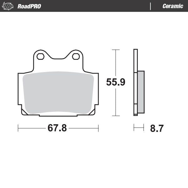 Ceramic Brake Pads For Yamaha FZ 600 - 67.8 MM