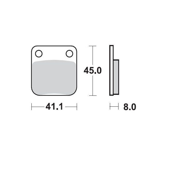 Ceramic Brake Pads For Daelim Altino 100 - 41.1 MM