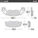 Ceramic Brake Pads For Kawasaki EX 500 D - 106 MM