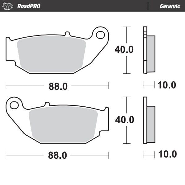 Ceramic Brake Pads For Honda CB 125 R ABS - 88.0 MM