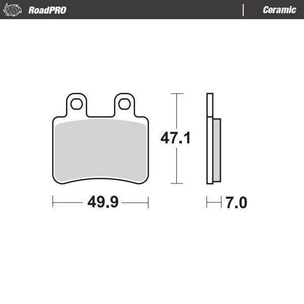 Ceramic Brake Pads For Scorpa T-Ride 250 F - 49.9 MM