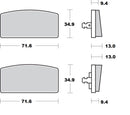 Ceramic Brake Pads For BMW R 100 /7 - 71.6 MM