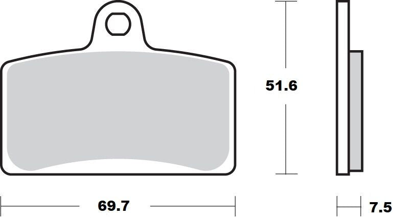 Ceramic Brake Pads For Aprilia RS4 125 - 69.7 MM