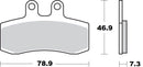 Ceramic Brake Pads For Aprilia ETX 125 - 46.9 MM