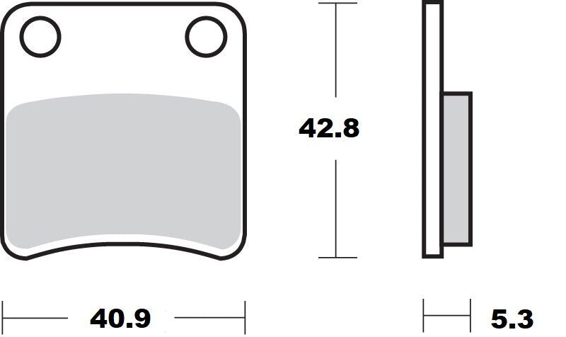 Ceramic Brake Pads For Aprilia NA 850 - 42.8 MM
