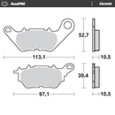 Ceramic Brake Pads For Yamaha CZD 300 A - 113.1 MM