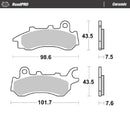Ceramic Brake Pads For Honda CB 125 F CBS - 43.5 MM