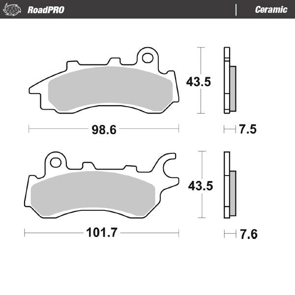 Ceramic Brake Pads For Honda CB 125 F CBS - 43.5 MM