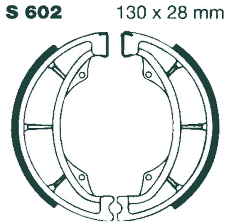 "G" Grooved Brake Shoe - 130 MM | Vendor No S602G