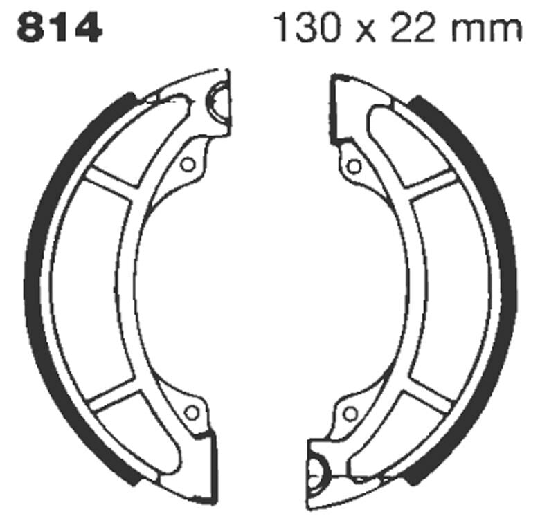 "G" Grooved Brake Shoe - 130 MM | Vendor No 814G