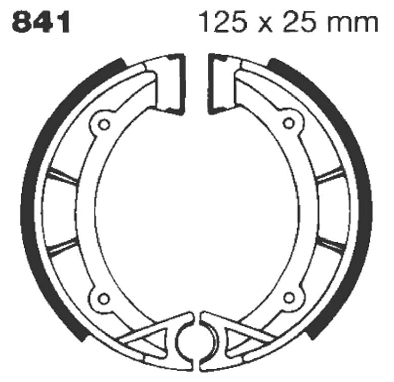 "G" Grooved Brake Shoe - 125 MM | Vendor No 841G