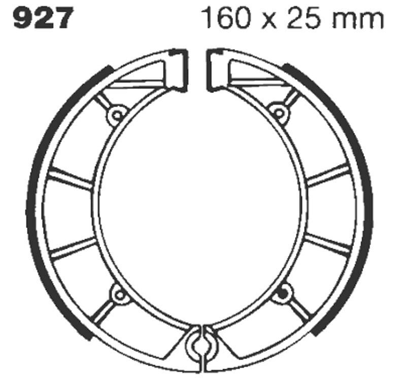 "G" Grooved Brake Shoe - 160 MM | Vendor No 927G